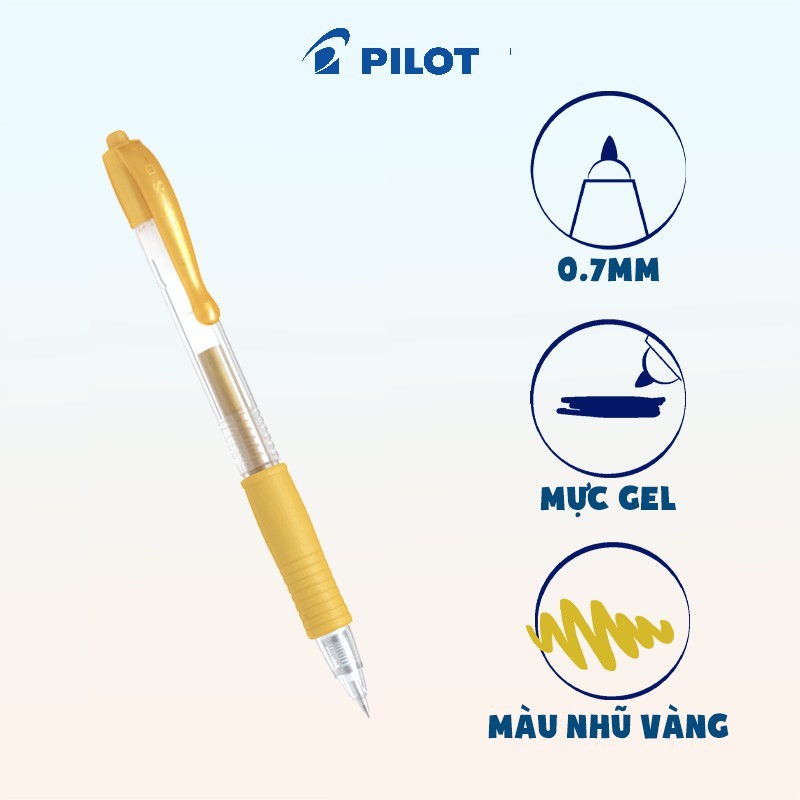Bút gel Pilot G-2 mực đỏ, xanh, đen, tím