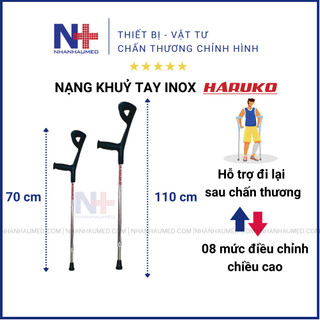 Nạng Khủy Tay Inox, Nạng Khuỷu Tay, Nạng Cho Người Già, Nạng Cho Người Tàn Tật, Nạng Inox Tập Đi Sau Chấn Thương