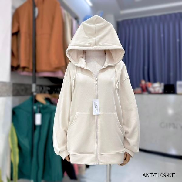 Áo khoác Hoodie Zip thun CC Alina TL-09 Trendy | Chống Nắng, Có Túi Trong, Nón Rộng Form Rộng chuẩn Ulza | GinHouse Shop