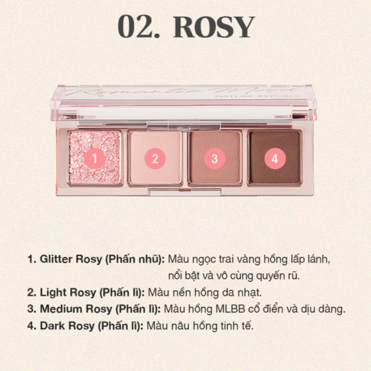 Bảng Phấn Mắt Nature Republic 4 Ô Daily Basic Palette 2.6g