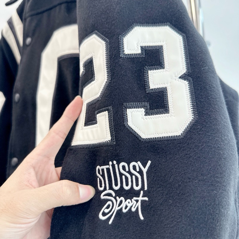 ⚡️ - Áo Khoác Bomber Varsity Stussy 80 Wool Jacket, Áo varsity jacket stussy trần bông