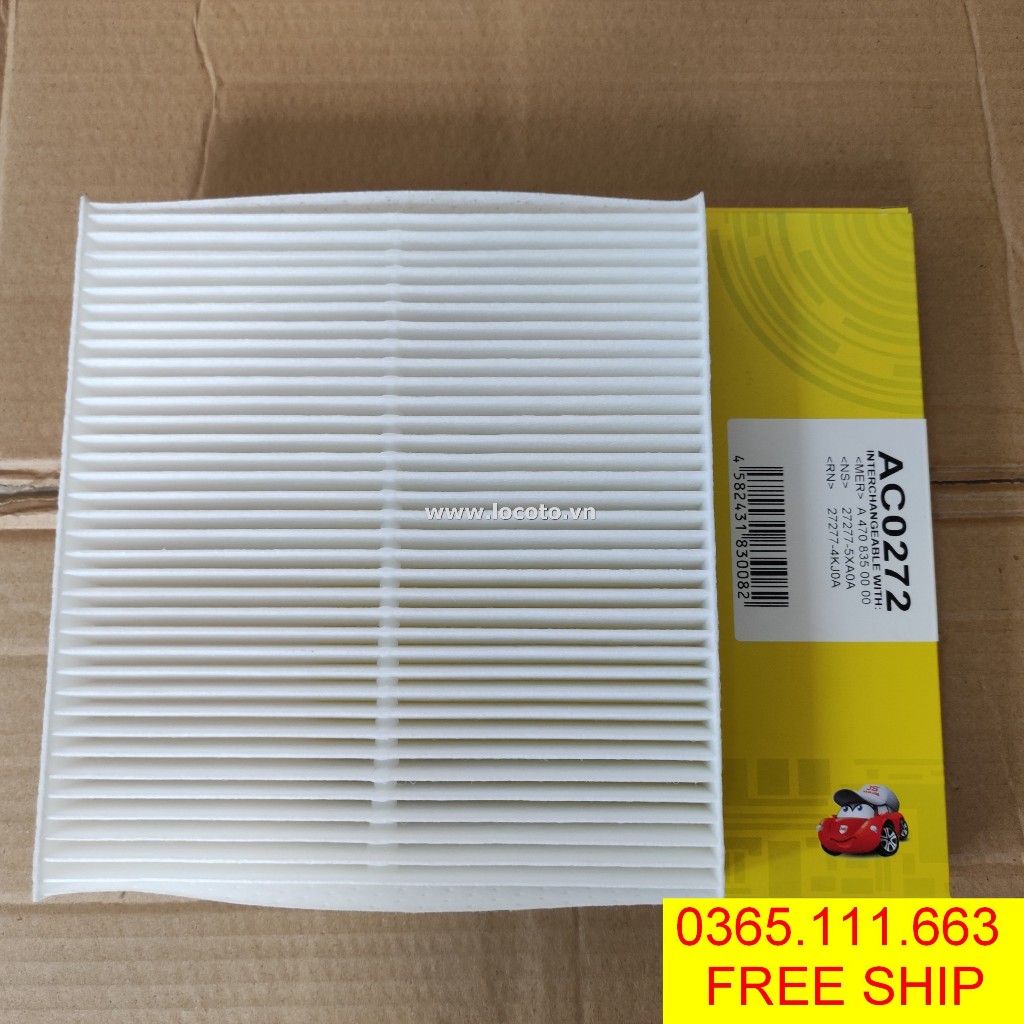 Lọc gió điều hòa Nissan Navara 2014-2023 JS ASAKASHI