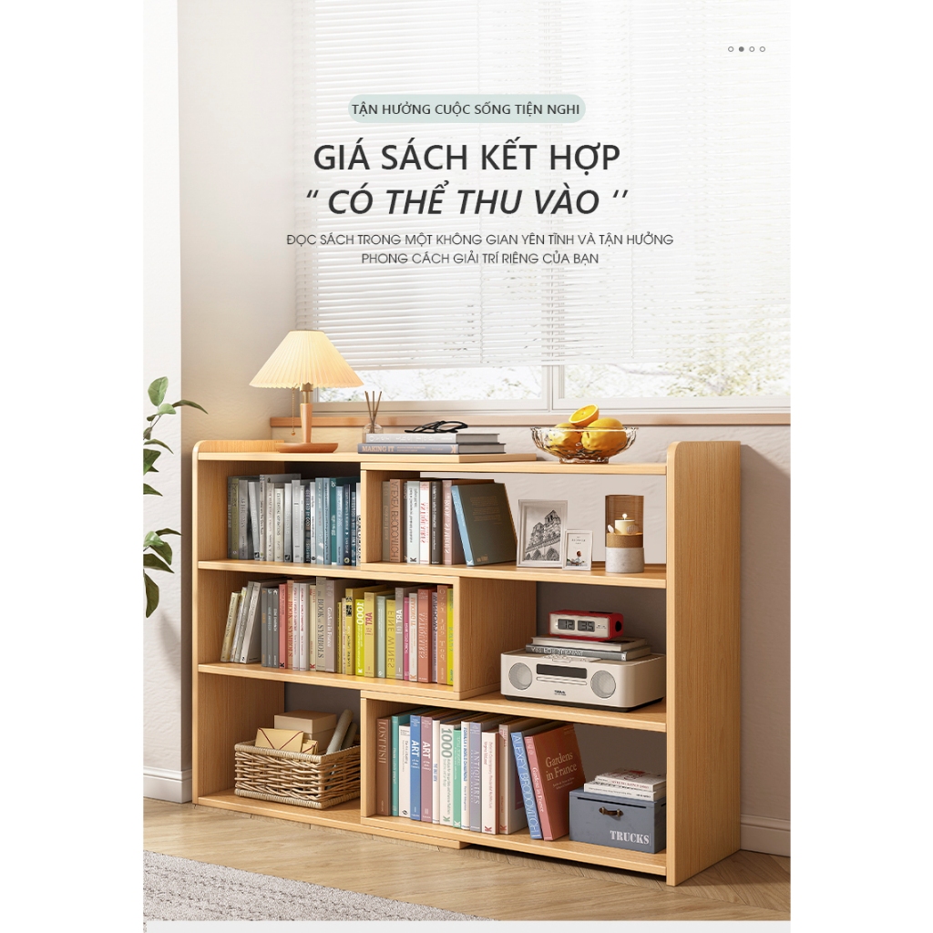 Kệ sách để sàn gỗ thiết kế xoay phù hợp với nhiều không gian phòng thương hiệu TIMIO - TG209