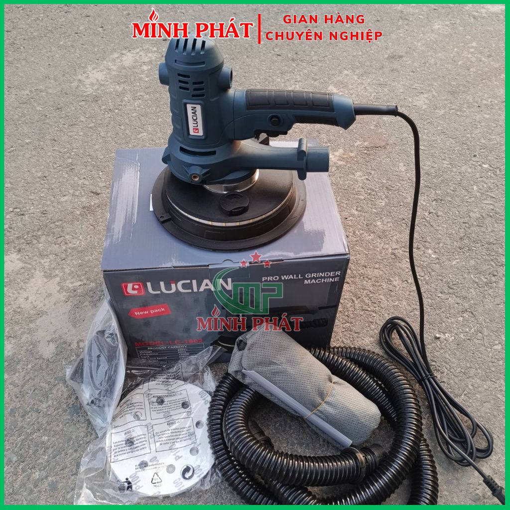 Máy Chà Nhám - Máy Chà Tường Sơn Nước Led Viền Siên Sáng Đường Kính 18cm Mẫu Mới Nhất Minh Phát
