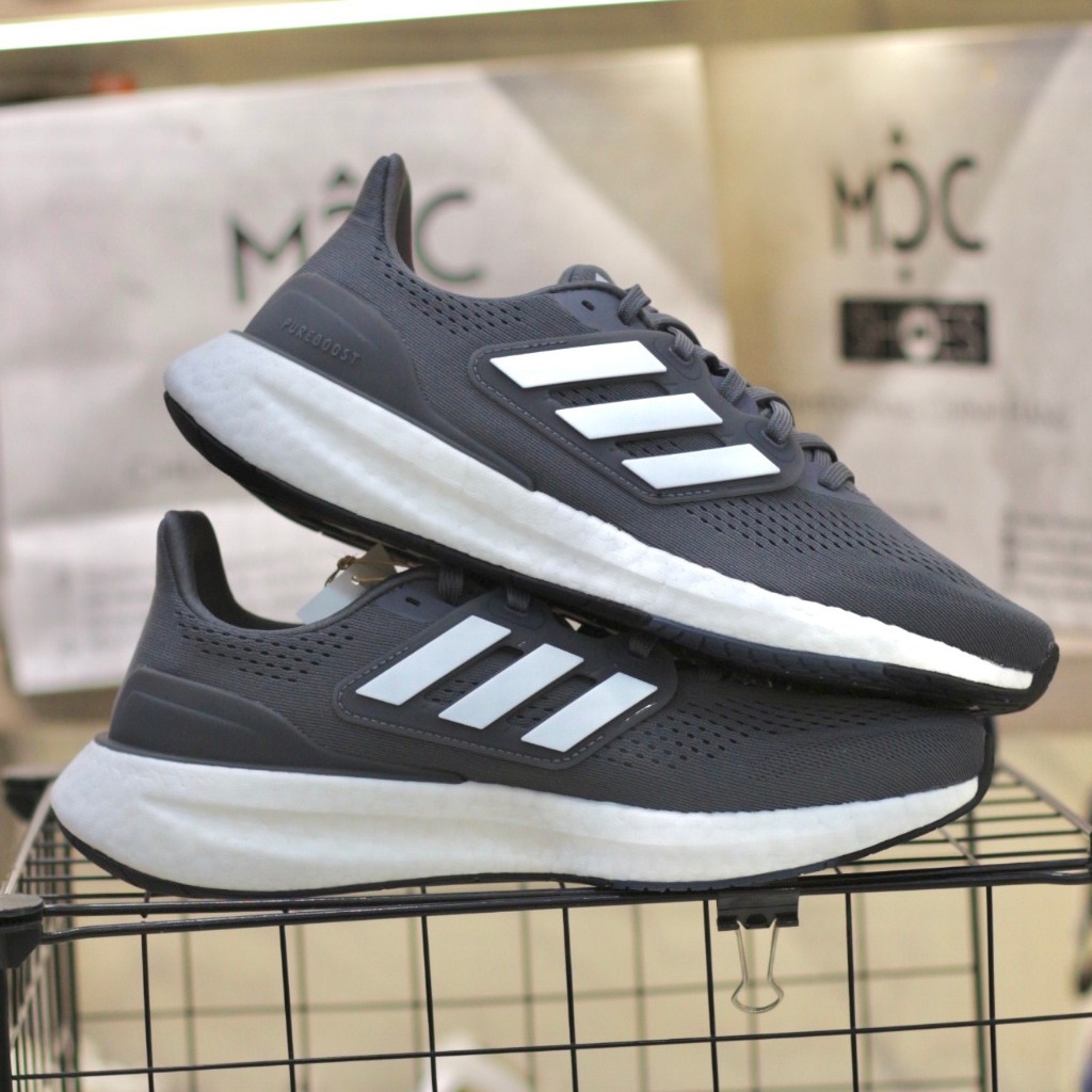 Adidas Pureboost 23 - Xám Sọc Trắng - Code: IF2372