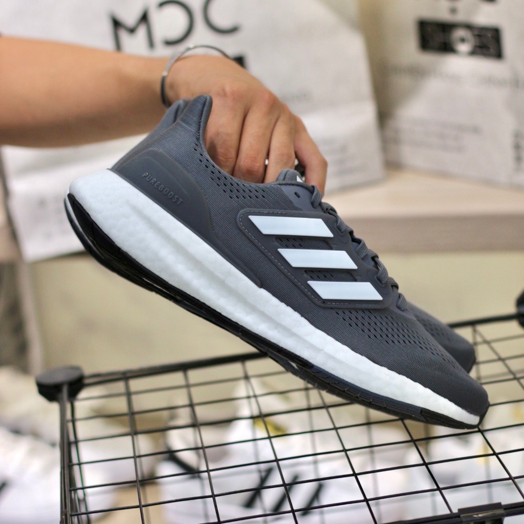 Adidas Pureboost 23 - Xám Sọc Trắng - Code: IF2372