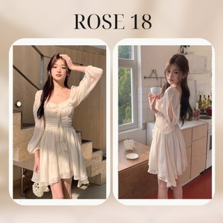 ĐẦM NỮ DÀI TAY VINTAGE CỔ ĐIỀN, VÁY DÁNG XÒE DẠO PHỐ