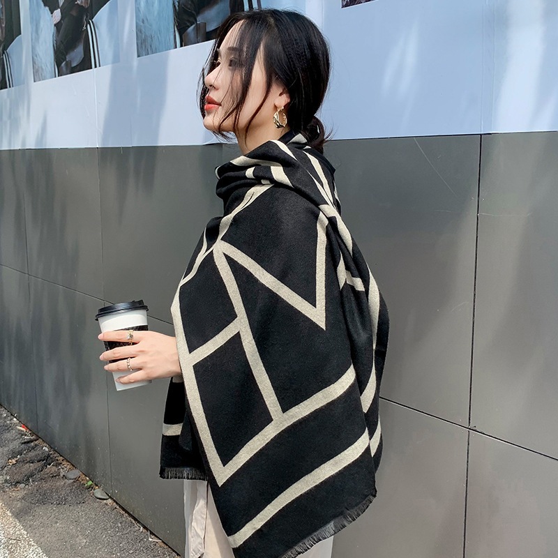 Khăn len quàng cổ khăn choàng cổ Ullzang len dạ mịn phong cách thời trang nữ cao cấp Hàn Quốc