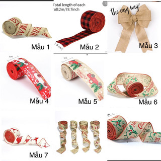 Ruy băng trang trí giáng sinh, trang trí cây thông noel 3m