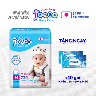  Tã quần JoeCo công nghệ Nhật size S40/M72/L66/XL60/XXL54