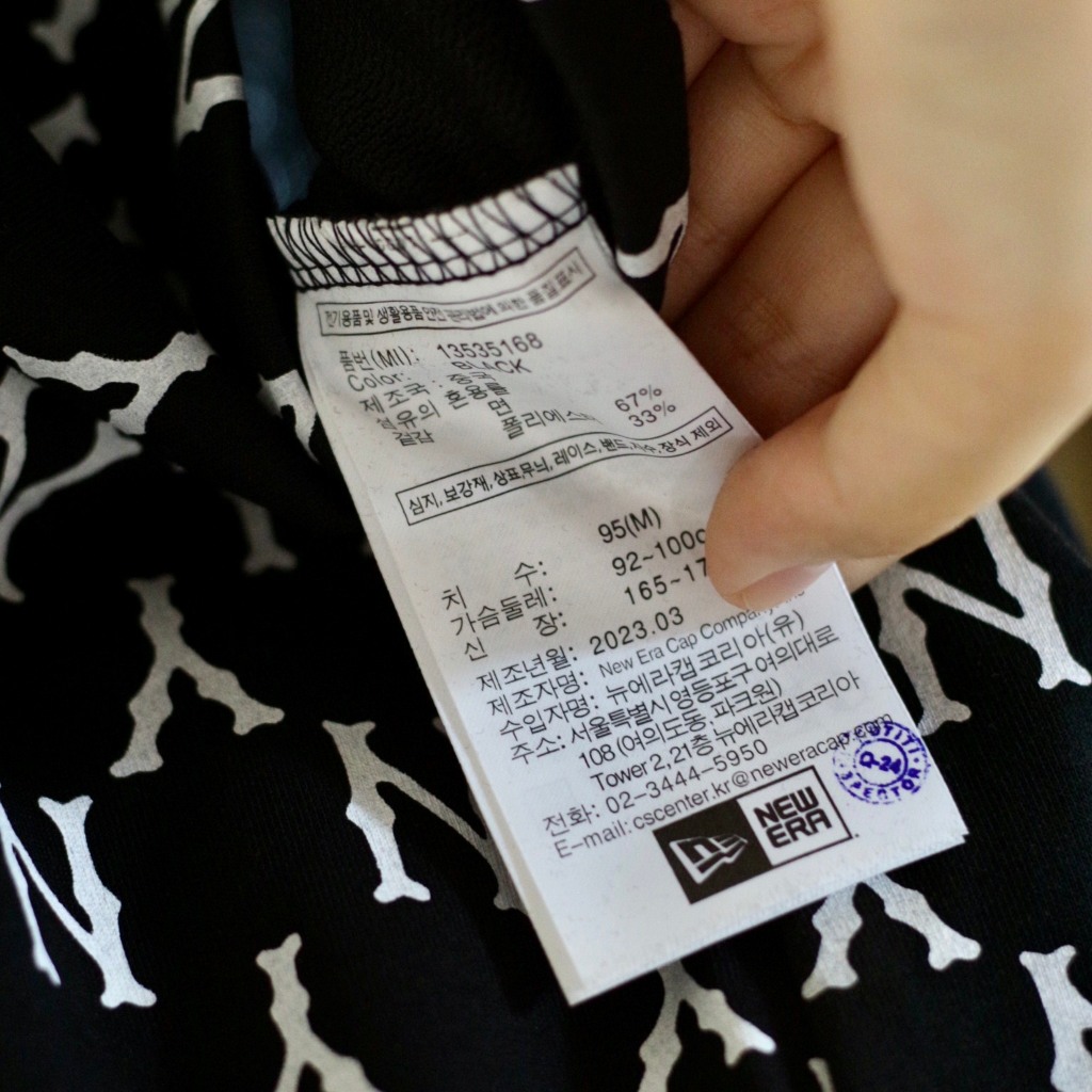 Áo Thun New Era - Ny Mono Bông Trắng - Đen - Code: 13535168