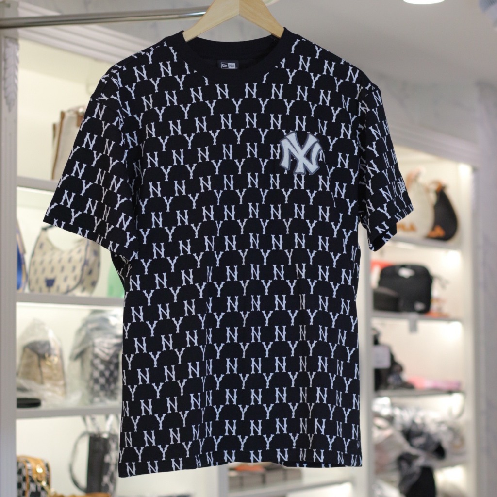 Áo Thun New Era - Ny Mono Bông Trắng - Đen - Code: 13535168