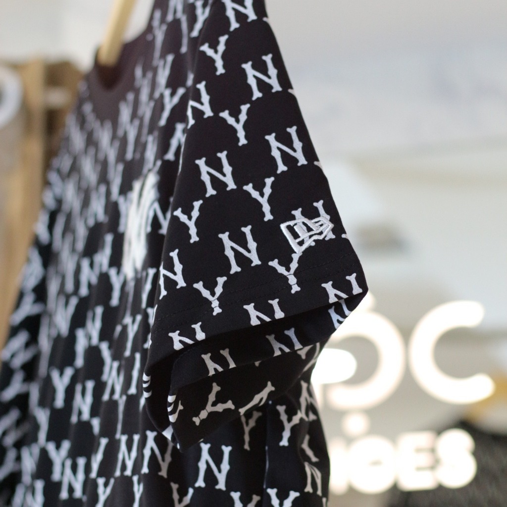 Áo Thun New Era - Ny Mono Bông Trắng - Đen - Code: 13535168