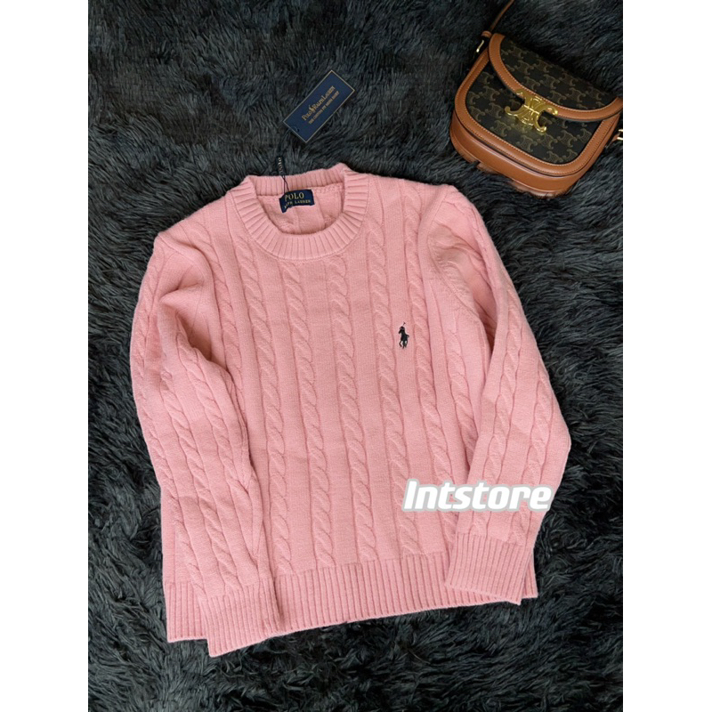 Áo dệt kim dài tay RL Polo logo con ngựa thêu cho mùa thu-đông dịp noel năm nay cực dễ thương