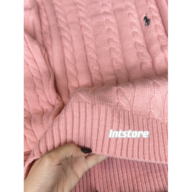 Áo dệt kim dài tay RL Polo logo con ngựa thêu cho mùa thu-đông dịp noel năm nay cực dễ thương