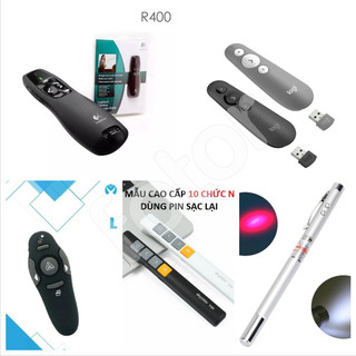 [FREESHIP] BÚT TRÌNH CHIẾU LASER LOGITECH R400, R500, T88, A-101, BÚT 4IN1, PP-924, HP SS10
