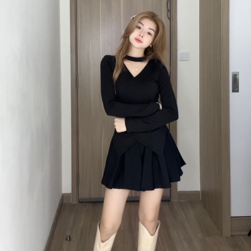 Áo kiểu nữ chất vải thun gân len 4 chiều và quần váy kate FreeSize feedback - Bảo An Shop hot top 2023