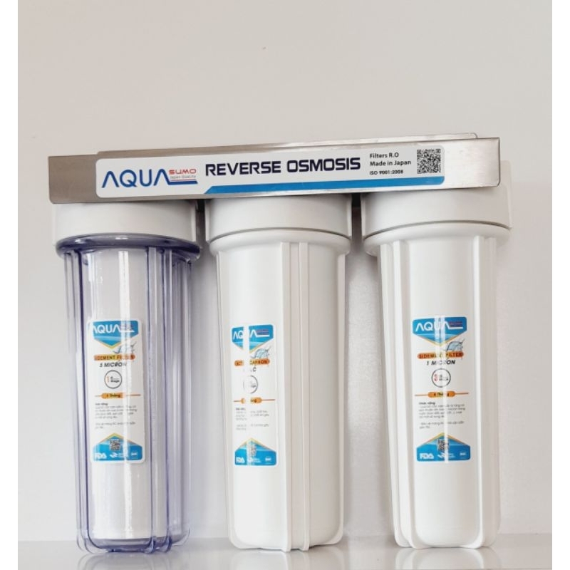 combo bộ lọc sinh hoạt aqua 2 ron + 2 co chuyển 21 dây 10 lắp trước máy lọc nước