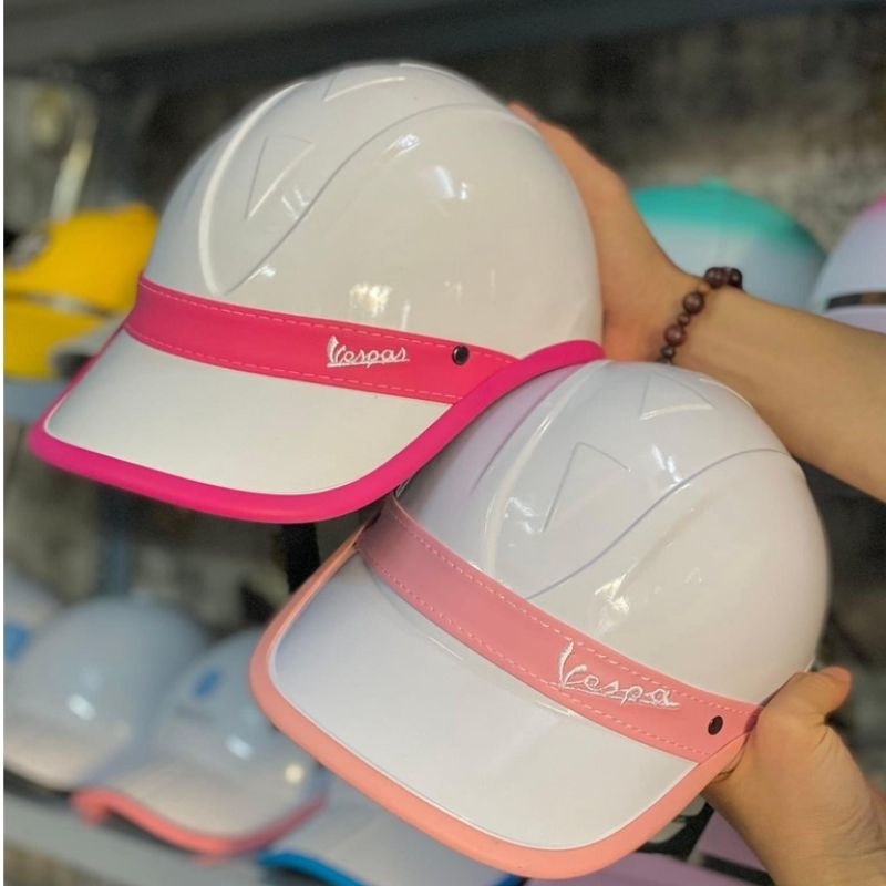 Mũ bảo hiểm Vespa đai da thể thao cao cấp cho cả nam và nữ