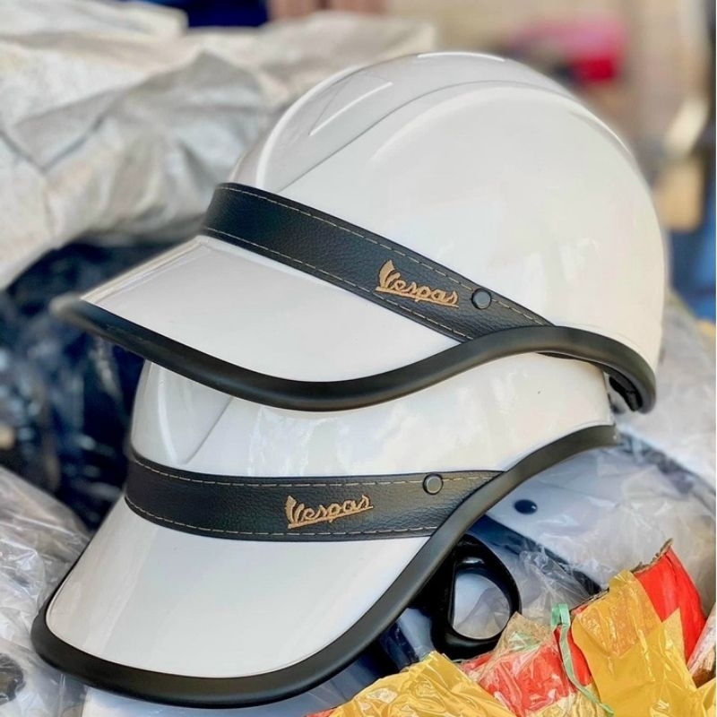 Mũ bảo hiểm Vespa đai da thể thao cao cấp cho cả nam và nữ