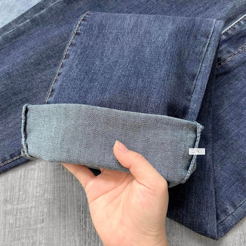 Quần jean nữ co giãn ống loe trơn TY-012 I Ginny Shop