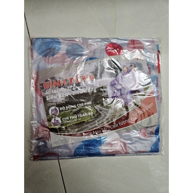 Áo mưa dù chấm bi - Áo mưa cánh dơi bi to