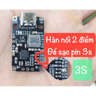 Mạch sạc pin lithium 2s 3s tăng áp pin lithium type-c usb 2s / 3s bms 15w 8.4v 12.6v 1.5a sạc pin nâng áp đầu vào 5v