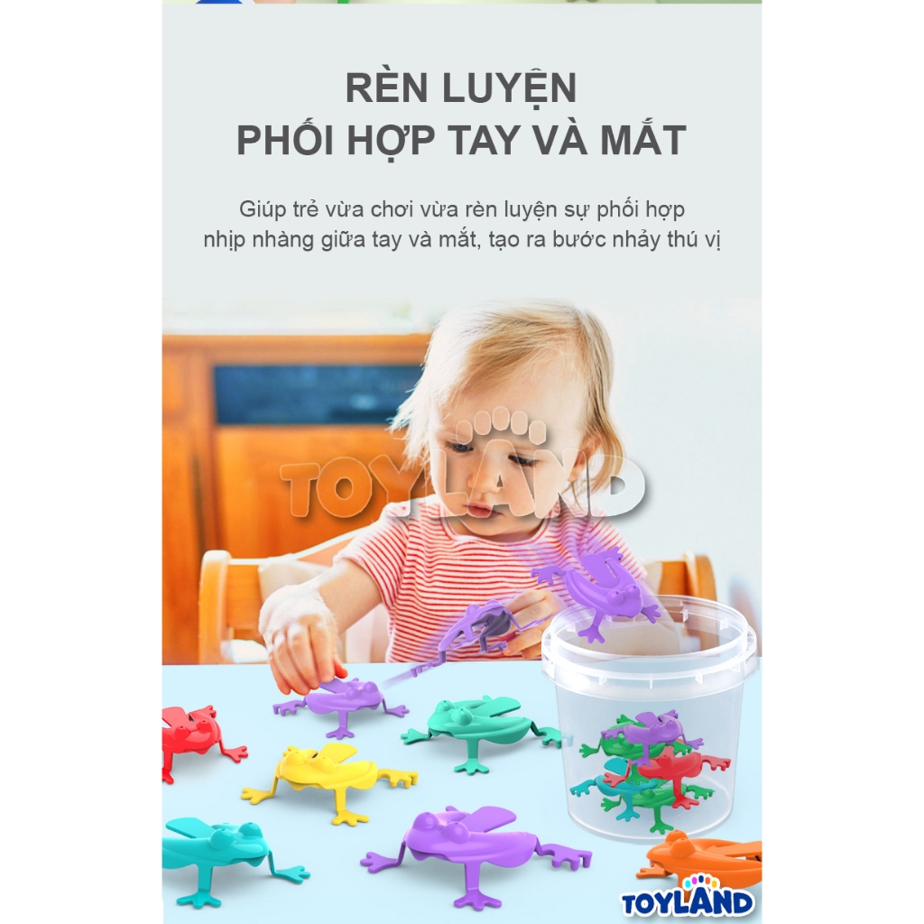 Đồ Chơi Ếch Nhựa Bật Nhảy Vui Nhộn Cho Trẻ TOYLAND, Nhiều Màu Sắc Đáng Yêu