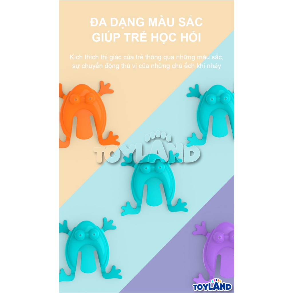 Đồ Chơi Ếch Nhựa Bật Nhảy Vui Nhộn Cho Trẻ TOYLAND, Nhiều Màu Sắc Đáng Yêu