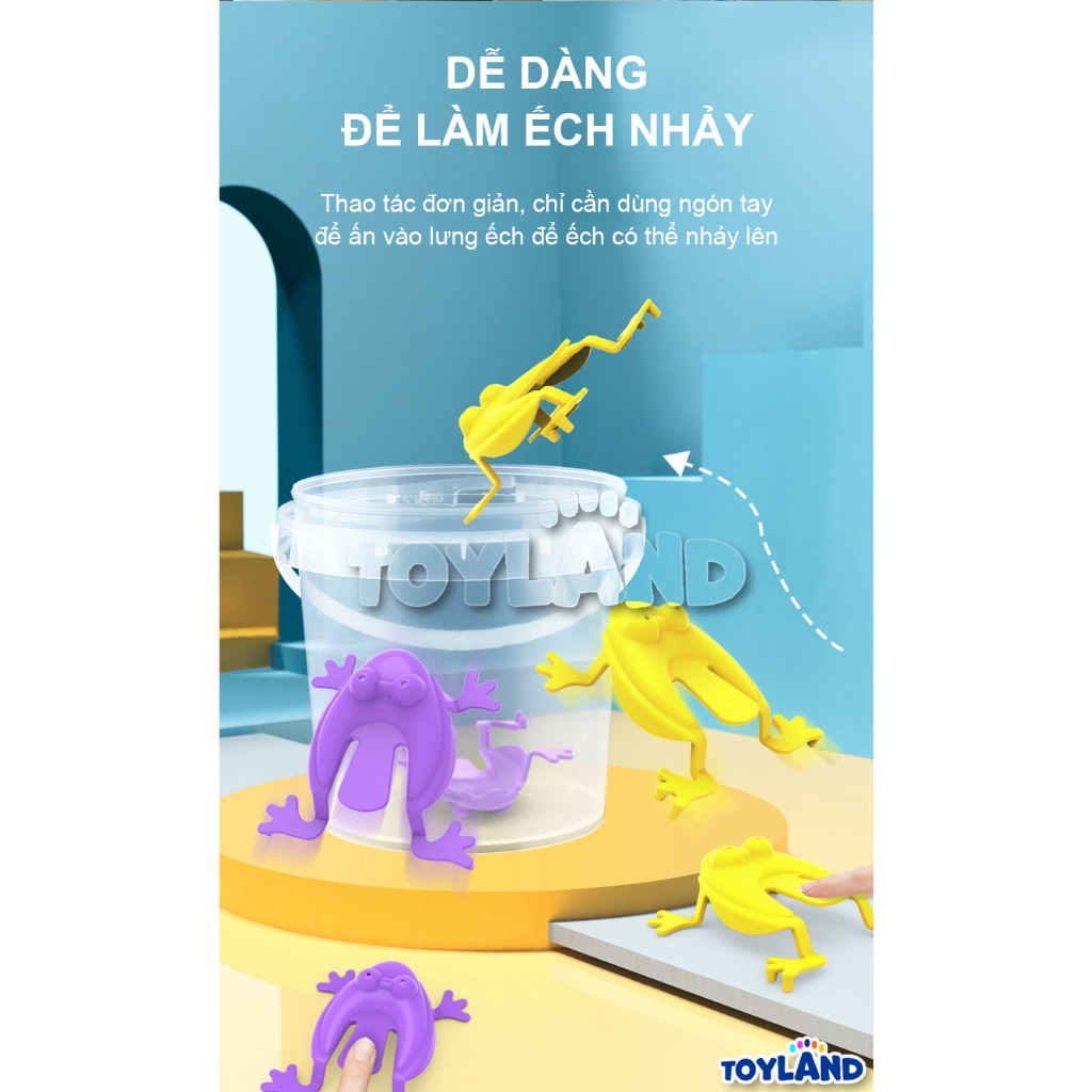 Đồ Chơi Ếch Nhựa Bật Nhảy Vui Nhộn Cho Trẻ TOYLAND, Nhiều Màu Sắc Đáng Yêu