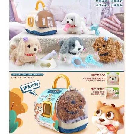 Đồ chơi chó bông, thỏ bông biết đi biết kêu bibi vẫy đuôi, đồ chơi cho bé - giao con vật ngẫu nhiên