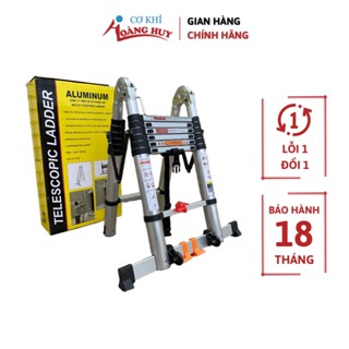 Thang nhôm rút đôi chữ A 3m8 - 4m4 - 5m - 5m6, Chất liệu nhôm hợp kim cao cấp