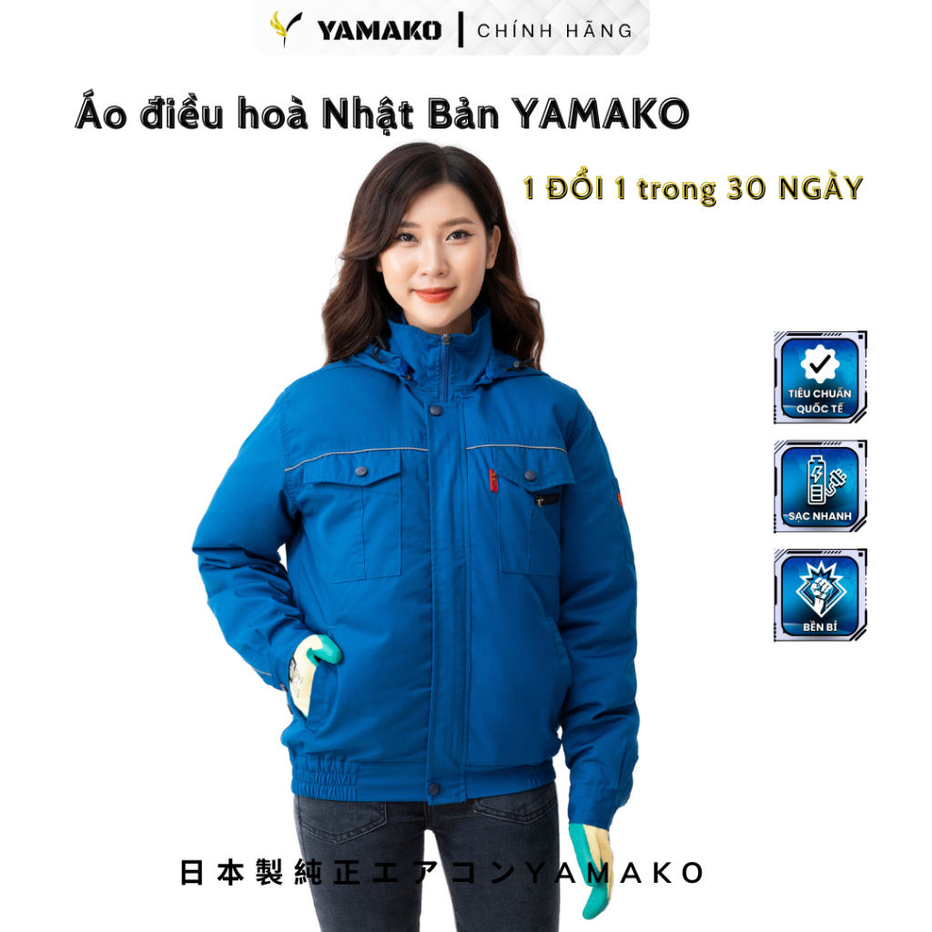 Áo Điều Hòa Nhật Bản YAMAKO, áo quạt điều hoà 9 cánh VUA BẢO HỘ