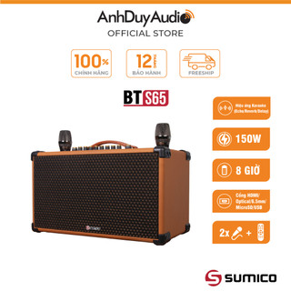 Loa karaoke di động 150w sumico bt-s65 - hàng chính hãng