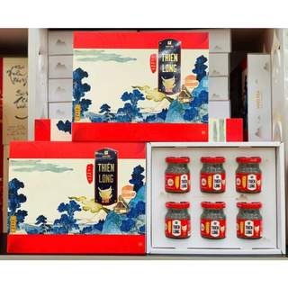 Set yến chưng sẵn yến chưng đường phèn Thiên Long 50% yến sào, set 6 lọ*70ml