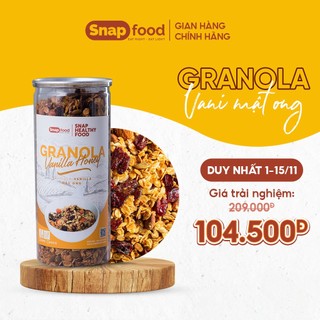 Granola không đường - Vị Vani Mật Ong 250/ 500gram - Ngũ cốc giam cân - Eat Clean