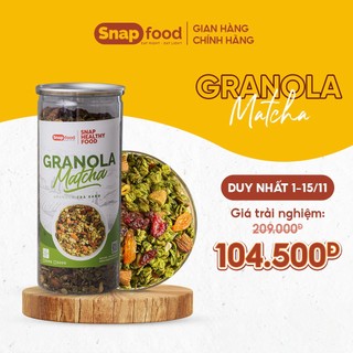 Ngũ cốc GIẢM CÂN - Ngũ cốc ăn liền EATCLEAN - Granola vị matcha (500gr)