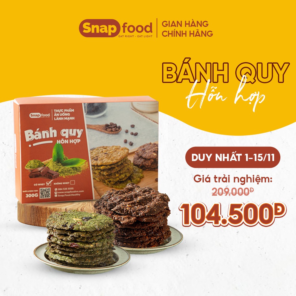 Bánh quy Protein cookies GIẢM CÂN/EATCLEAN/ĂN KIÊNG không whey - mix vị
