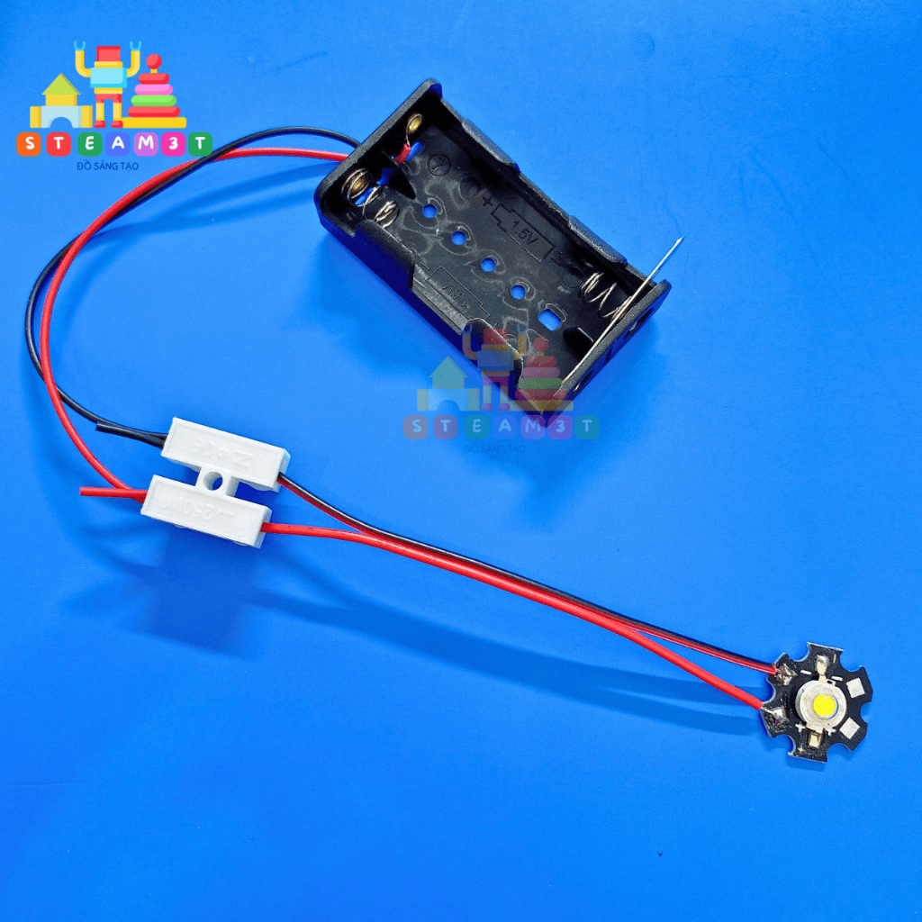 Bộ KIT đèn LED 3V - LED 7 MÀU - DIY học tập thí nghiệm STEAM Sáng LED - LK0043