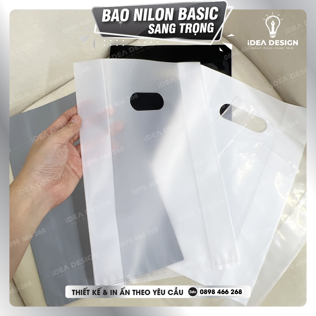 Túi PE hột xoài, bao nilon PE đơn giản, sang trọng - Nhiều Size - Túi nilon HD zin mờ trong - Bao Pe trong suốt