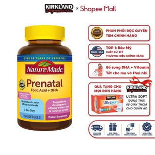 Vitamin tổng hợp cho mẹ bầu Prenatal Folic Acid + DHA 150 viên Nature Made