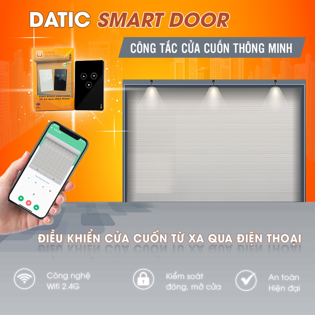 Công Tắc Cửa Cuốn Thông Minh Datic Smart Door, Công Tắc Cửa Cuốn Điều Khiển Từ Xa Bằng Điện Thoại - DTDOOR