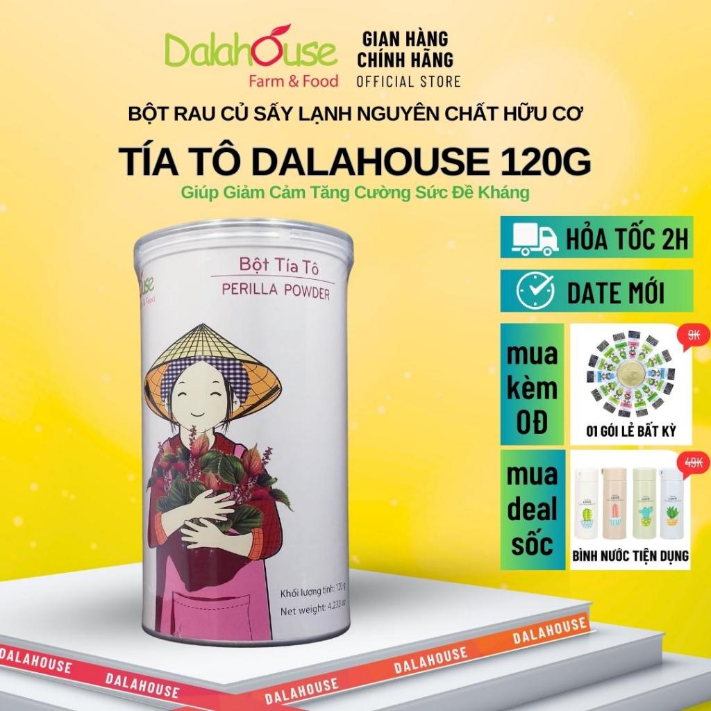 Bột Tía Tô Dalahouse Hộp, Lon 120g - Giảm Đau Nhức Xương Khớp, Giải Biểu, Giải Cảm, Làm Đẹp Da - Bột Rau Hữu Cơ Sấy Lạnh