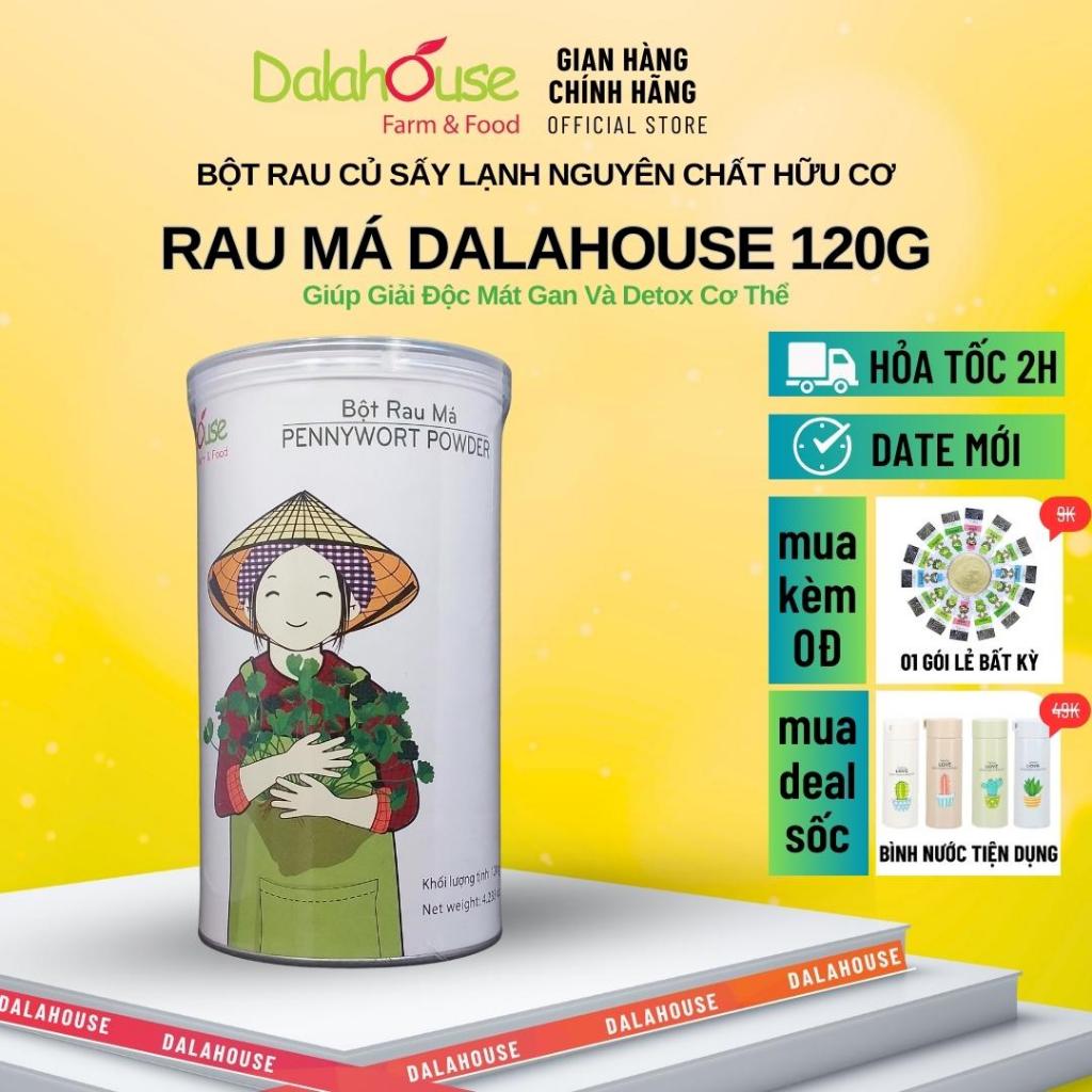 Bột Rau Má Dalahouse, Lon 120g - Thanh Nhiệt - Giải Khát - Mát Gan - Thanh Lọc Cơ Thể - Thải Độc - Đẹp Da