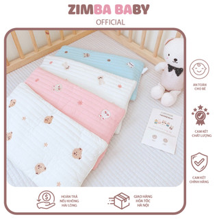 Lót đầu điều hòa KHÔNG VIỀN MONONA trần bông kháng khuẩn cho bé sơ sinh chất liệu xuất Hàn xịn thêu hình ngộ nghĩnh