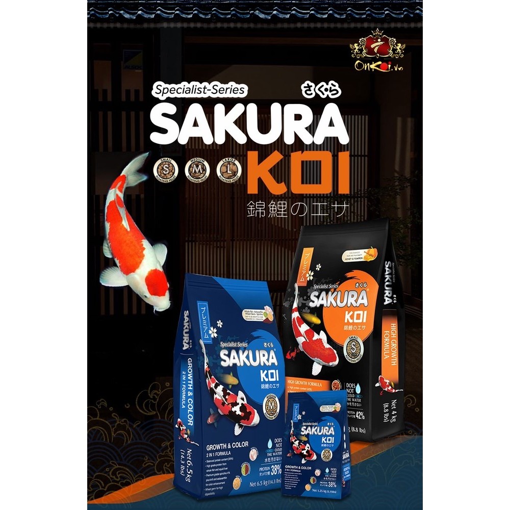 THỨC ĂN CÁ  KOI SAKURA Bao 6,5kg