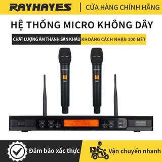 RAYHAYES Microphone Wireless,Micro không dây cao cấp,micro hát karaoke không dây chống hú