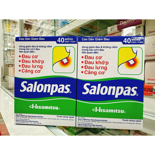 Cao dán salonpas - hộp 40 miếng, gói 10 miếng