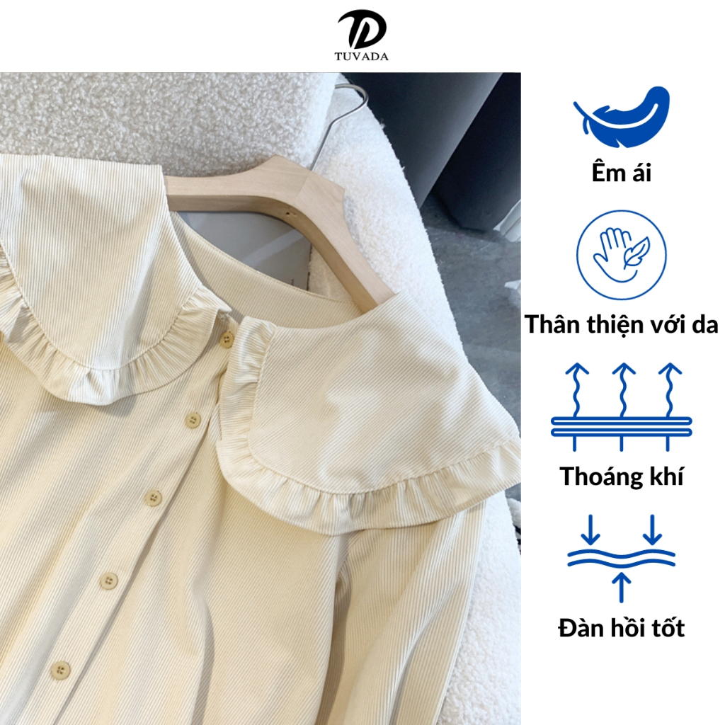 Áo len nữ hàn quốc Tuvada, áo len nữ form rộng cổ bèo, áo tay dài nữ dễ phối đồ - ALCB79