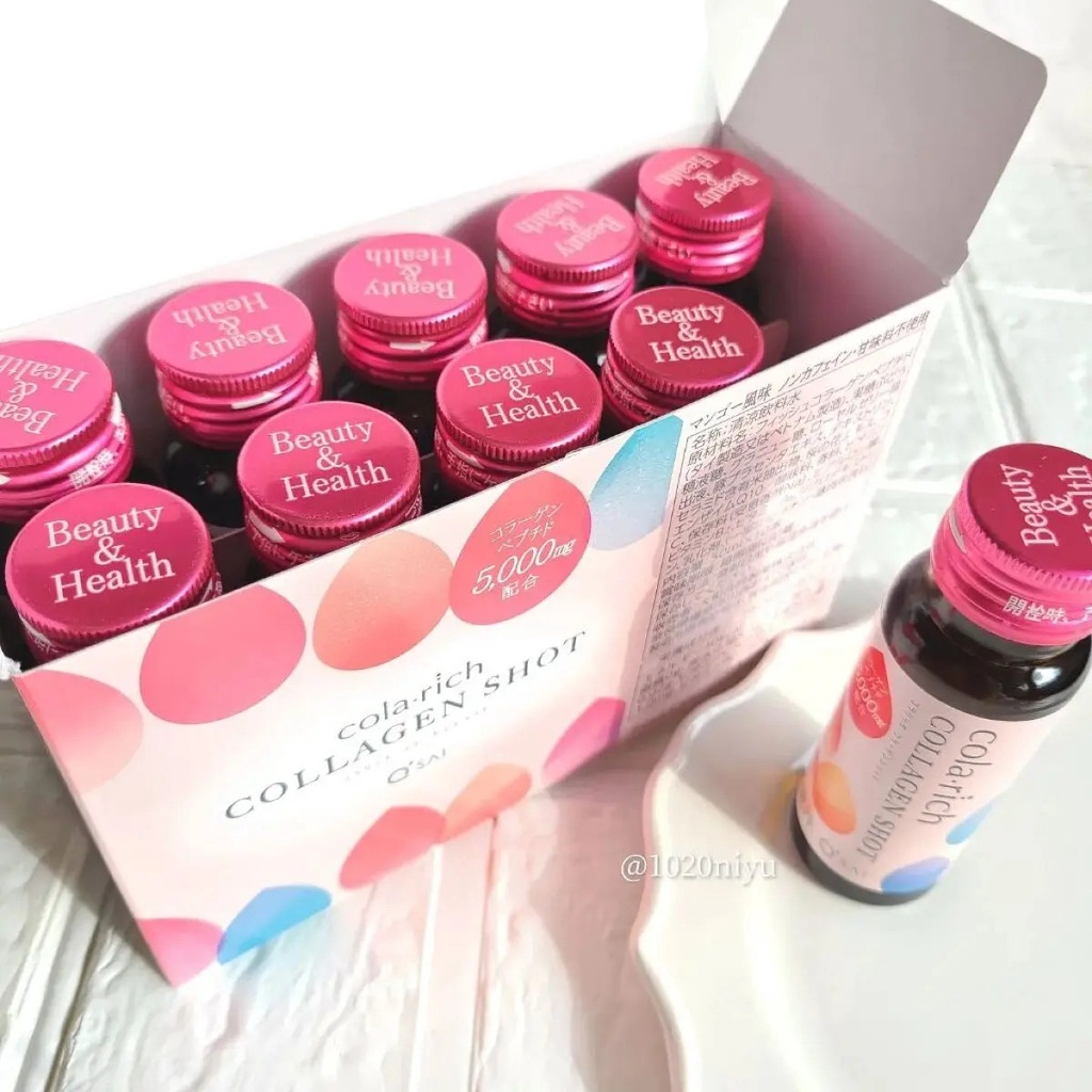 Combo 3 hộp Collagen Shot hàm lượng 5000mg, hộp 10 chai 50ml